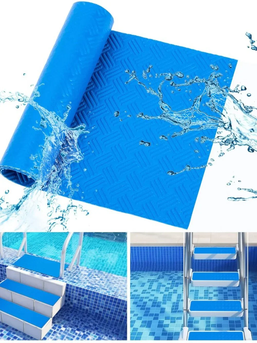 MAQIHAN Swimming Pool Step Mat - Pool Ladder Mat,Swimming Step Pad for Above Gro